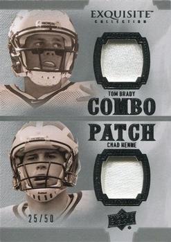 2010 Upper Deck Exquisite Collection - Patch Combos #E2P-BH Chad Henne / Tom Brady  Front