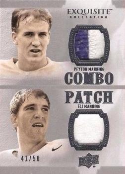 2010 Upper Deck Exquisite Collection - Patch Combos #E2P-MM Peyton Manning / Eli Manning Front