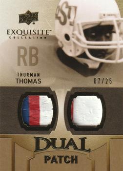 2010 Upper Deck Exquisite Collection - Single Player Dual Patch #EDPTT Thurman Thomas  Front
