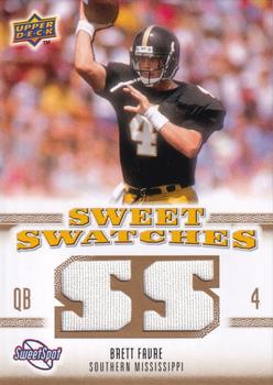 2010 Upper Deck NCAA Sweet Spot - Sweet Swatches #SSW-7 Brett Favre  Front