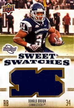 2010 Upper Deck NCAA Sweet Spot - Sweet Swatches #SSW-21 Donald Brown  Front
