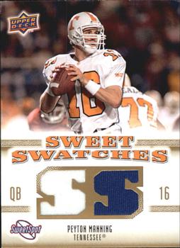 2010 Upper Deck NCAA Sweet Spot - Sweet Swatches #SSW-34 Peyton Manning  Front