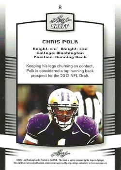 2012 Leaf Draft #8 Chris Polk Back