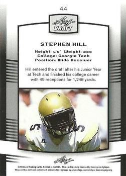 2012 Leaf Draft #44 Stephen Hill Back