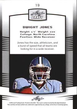 2012 Leaf Draft - Blue #19 Dwight Jones Back