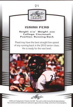 2012 Leaf Draft - Gold #21 Isaiah Pead Back