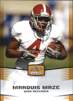 2012 Leaf Draft - Gold #32 Marquis Maze Front