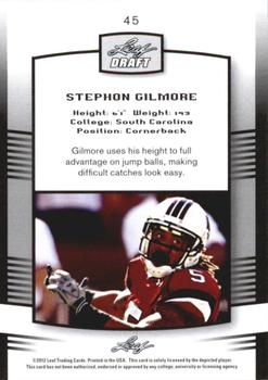 2012 Leaf Draft - Gold #45 Stephon Gilmore Back