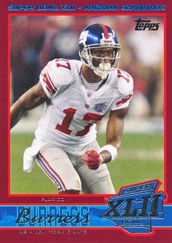 2008 Topps New York Giants Super Bowl XLII Champions #4 Plaxico Burress Front