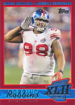 2008 Topps New York Giants Super Bowl XLII Champions #15 Fred Robbins Front