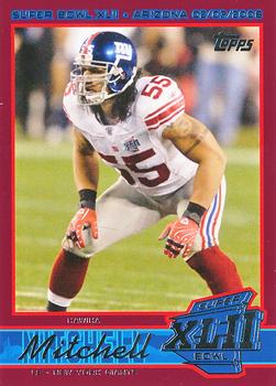 2008 Topps New York Giants Super Bowl XLII Champions #17 Kawika Mitchell Front