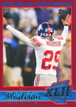 2008 Topps New York Giants Super Bowl XLII Champions #18 Sam Madison Front