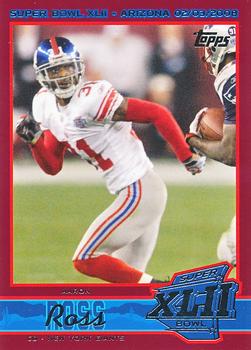 2008 Topps New York Giants Super Bowl XLII Champions #20 Aaron Ross Front