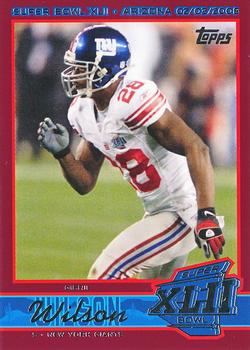 2008 Topps New York Giants Super Bowl XLII Champions #22 Gibril Wilson Front