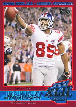 2008 Topps New York Giants Super Bowl XLII Champions #24 David Tyree Front