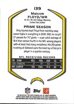 2011 Topps Prime - Aqua #139 Malcom Floyd  Back