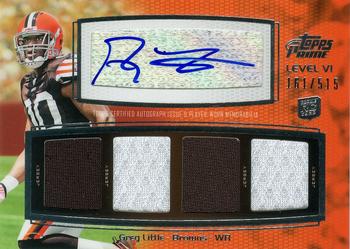 2011 Topps Prime - Autographed Relics Level 6 #PVI-GL Greg Little Front