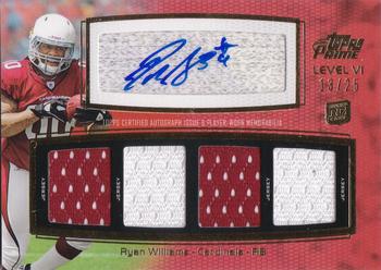 2011 Topps Prime - Autographed Relics Level 6 Gold #PVI-RW Ryan Williams Front