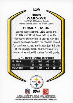2011 Topps Prime - Retail #149 Hines Ward Back