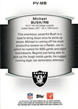2011 Topps Prime - Veteran #PV-MB Michael Bush Back