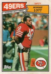 1987 Topps American/UK #31 Ronnie Lott Front