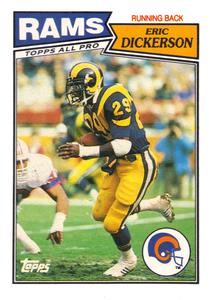 1987 Topps American/UK #36 Eric Dickerson Front