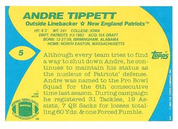 1989 Topps American/UK #5 Andre Tippett Back