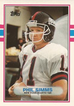 1989 Topps American/UK #12 Phil Simms Front