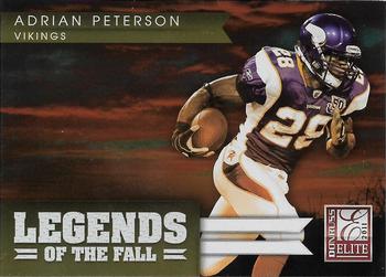 2011 Donruss Elite - Legends of the Fall Gold #1 Adrian Peterson Front
