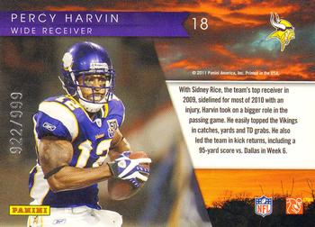 2011 Donruss Elite - Legends of the Fall Gold #18 Percy Harvin Back