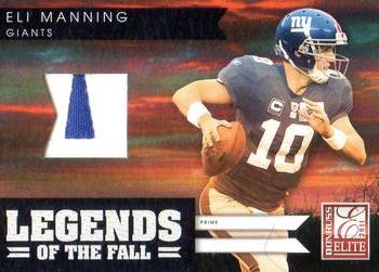 2011 Donruss Elite - Legends of the Fall Jerseys Prime #8 Eli Manning Front