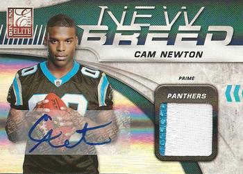 2011 Donruss Elite - New Breed Jersey Autographs Prime #7 Cam Newton Front