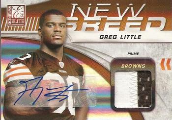 2011 Donruss Elite - New Breed Jersey Autographs Prime #13 Greg Little Front