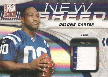 2011 Donruss Elite - New Breed Jersey Prime #11 Delone Carter Front