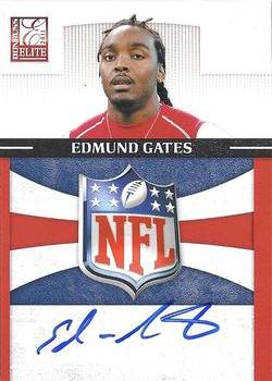 2011 Donruss Elite - Rookie NFL Shield Autographs #30 Edmond Gates Front