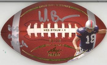 2011 Leaf Ultimate Draft - Football Die Cuts Gold #FB-WB1 Wes Bynum Front