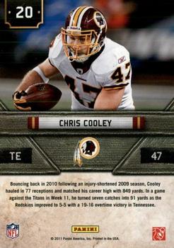 2011 Panini Absolute Memorabilia - Absolute Heroes #20 Chris Cooley Back