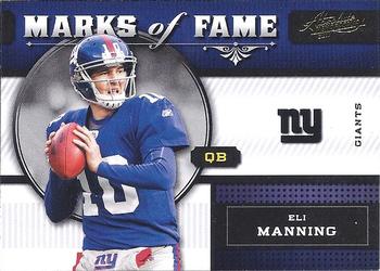 2011 Panini Absolute Memorabilia - Marks of Fame #14 Eli Manning Front