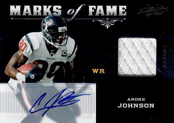 2011 Panini Absolute Memorabilia - Marks of Fame Materials Autographs #2 Andre Johnson Front