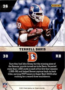 2011 Panini Absolute Memorabilia - NFL Icons #26 Terrell Davis Back