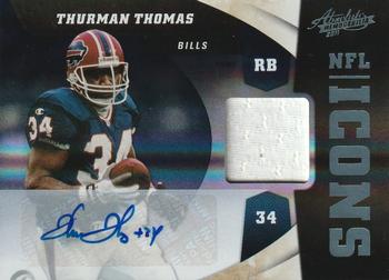 2011 Panini Absolute Memorabilia - NFL Icons Materials Autographs Spectrum Prime #10 Thurman Thomas Front