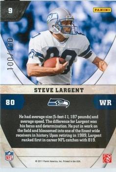 2011 Panini Absolute Memorabilia - NFL Icons Spectrum #9 Steve Largent Back