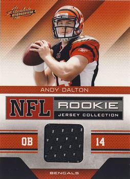 2011 Panini Absolute Memorabilia - Rookie Jersey Collection #3 Andy Dalton Front