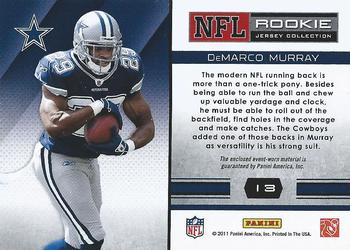 2011 Panini Absolute Memorabilia - Rookie Jersey Collection #13 DeMarco Murray Back