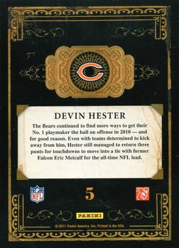 2011 Panini Crown Royale - All Pros #5 Devin Hester Back