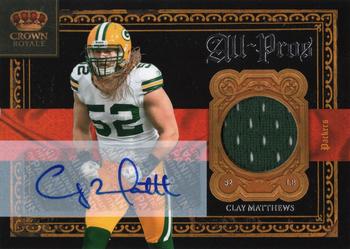 2011 Panini Crown Royale - All Pros Materials Autographs #10 Clay Matthews Front