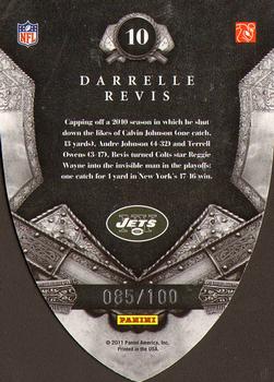 2011 Panini Crown Royale - Knights of the Gridiron Gold #10 Darrelle Revis Back