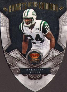 2011 Panini Crown Royale - Knights of the Gridiron Gold #10 Darrelle Revis Front