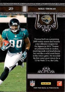 2011 Panini Crown Royale - The Zone #20 Mike Thomas Back
