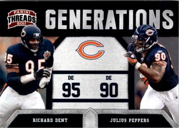 2011 Panini Threads - Generations #5 Richard Dent / Julius Peppers Front
